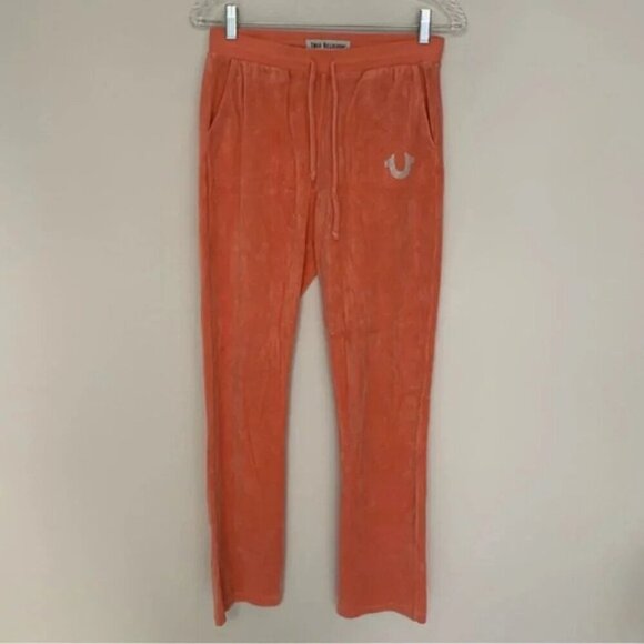 True Religion Orange Velour Crystal Buddha Sweater and Jogger Set - Picture 6 of 16